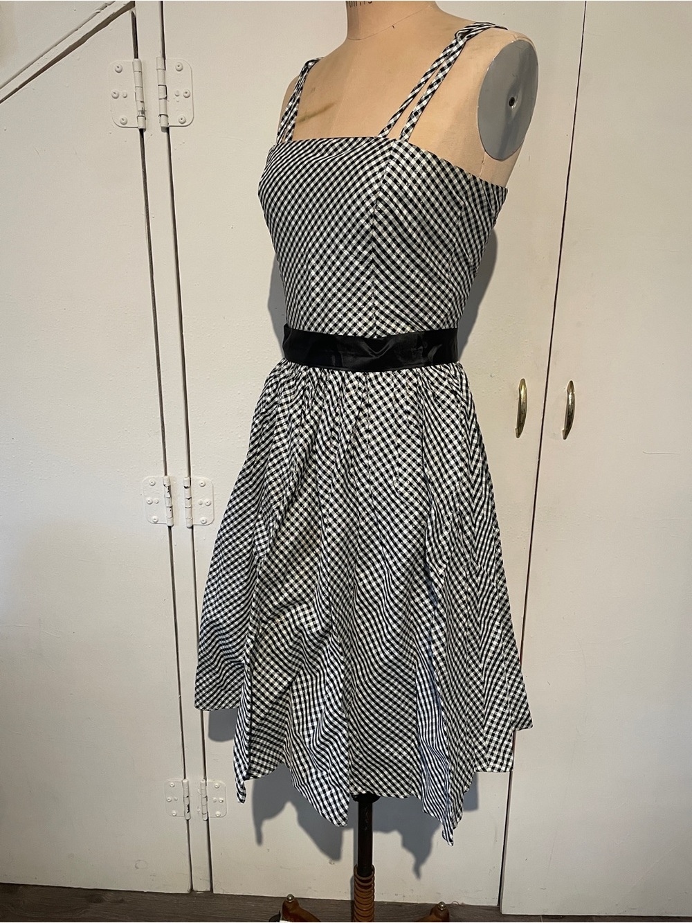 Silver sparkle gingham holiday costume party dress nye XS